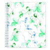 Lindley Monthly Planner, Floral Artwork, 10 x 8, White/Blue/Green Cover, 12-Month (Jan To Dec): 2026