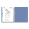 Lindley Monthly Planner, Floral Artwork, 10 x 8, White/Blue/Green Cover, 12-Month (Jan To Dec): 2026