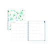 Lindley Monthly Planner, Floral Artwork, 10 x 8, White/Blue/Green Cover, 12-Month (Jan To Dec): 2026