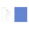 Lindley Monthly Planner, Floral Artwork, 10 x 8, White/Blue/Green Cover, 12-Month (Jan To Dec): 2026