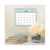 Rue Du Flore Wall Calendar, Floral Artwork, 11 x 8.75, White/Jade/Lavender Sheets, 12-Month (Jan To Dec): 2026