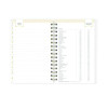 Day Designer Navy Stripe Daily/Monthly Planner, Horizontal Stripe Artwork, 8 x 5, Navy/White Cover, 12-Month (Jan-Dec): 2026
