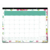 Day Designer Peyton Academic Desk Pad, Floral Artwork, 22 x 17, Black Binding, Clear Corners, 12-Month (July-June): 2025-2026