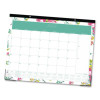 Day Designer Peyton Academic Desk Pad, Floral Artwork, 22 x 17, Black Binding, Clear Corners, 12-Month (July-June): 2025-2026