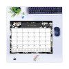 Baccara Dark Desk Pad, Floral Artwork, 22 x 17, White/Black/Gold Sheets, Black Binding, 12-Month (Jan To Dec): 2026
