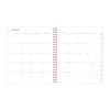 Joselyn Monthly Wirebound Planner, Floral Artwork, 10 x 8, Pink/Peach/Black Cover, 12-Month (Jan To Dec): 2026