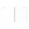 Joselyn Monthly Wirebound Planner, Floral Artwork, 10 x 8, Pink/Peach/Black Cover, 12-Month (Jan To Dec): 2026