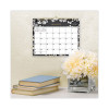 Baccara Dark Wall Calendar, Floral Artwork, 11 x 8.75, White/Black/Gold Sheets, 12-Month (Jan To Dec): 2026