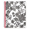 Analeis Create-Your-Own Cover Weekly/Monthly Planner, Floral, 11 x 8.5, White/Black/Coral, 12-Month (July To June): 2025-2026