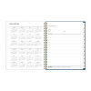 Bakah Blue Academic Year Weekly/Monthly Planner, Floral Artwork, 11 x 8.5, Blue/White Cover, 12-Month (July-June): 2025-2026