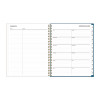 Bakah Blue Academic Year Weekly/Monthly Planner, Floral Artwork, 11 x 8.5, Blue/White Cover, 12-Month (July-June): 2025-2026