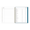 Bakah Blue Academic Year Weekly/Monthly Planner, Floral Artwork, 11 x 8.5, Blue/White Cover, 12-Month (July-June): 2025-2026