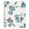 Bakah Blue Academic Year Weekly/Monthly Planner, Floral Artwork, 11 x 8.5, Blue/White Cover, 12-Month (July-June): 2025-2026
