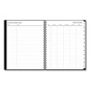 Teacher's Solid Black Weekly/Monthly Lesson Planner, 9 Classes, 11 x 8.5 Sheets, 12-Month (July To June), 2025 To 2026
