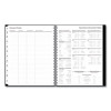 Teacher's Solid Black Weekly/Monthly Lesson Planner, 9 Classes, 11 x 8.5 Sheets, 12-Month (July To June), 2025 To 2026