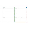 Bakah Blue Weekly/Monthly Planner, Floral Artwork, 11 x 8.5, Blue/White Cover, 12-Month (Jan To Dec): 2026
