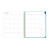 Bakah Blue Weekly/Monthly Planner, Floral Artwork, 11 x 8.5, Blue/White Cover, 12-Month (Jan To Dec): 2026