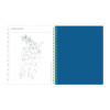 Bakah Blue Weekly/Monthly Planner, Floral Artwork, 11 x 8.5, Blue/White Cover, 12-Month (Jan To Dec): 2026