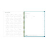 Bakah Blue Weekly/Monthly Planner, Floral Artwork, 11 x 8.5, Blue/White Cover, 12-Month (Jan To Dec): 2026