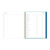 Bakah Blue Weekly/Monthly Planner, Floral Artwork, 11 x 8.5, Blue/White Cover, 12-Month (Jan To Dec): 2026
