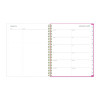 Fly By Frosted Weekly/Monthly Planner, Butterflies Artwork, 11 x 8.5, Blush/Pink Cover, 12-Month (Jan To Dec): 2026