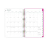 Fly By Frosted Weekly/Monthly Planner, Butterflies Artwork, 8 x 5, Blush/Pink Cover, 12-Month (Jan To Dec): 2026