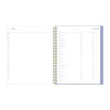 Tula Weekly/Monthly Planner, Floral Artwork, 11" x 8.5", Purple/Pink/White Cover, 12-Month (Jan To Dec): 2026