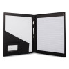 Faux-Leather Padfolio, 9 X 12 Pad, 9.75 X 12.5, Black