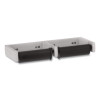Classicseries Toilet Tissue Dispenser For Two Rolls, Controlled Delivery, 12.5 x 4 86 x 1.5, Black/Aluminum