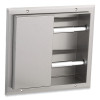 Partition-Mounted Multi-Roll Toilet Tissue Dispenser, 13.25 x 4 x 12.56, Stainless Steel
