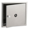 Recessed Specimen Pass-Thru Cabinet, 12.75w x 6d x 12.06h, Stainless Steel/Black