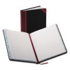 Account Record Book, Record-Style Rule, Black/Red/Gold Cover, 9.25 X 7.31 Sheets, 300 Sheets/Book