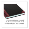 Record And Account Book, Custom Rule, Black/Red/Gold Cover, 13.75 X 8.38 Sheets, 300 Sheets/Book