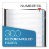 Record And Account Book, Custom Rule, Black/Red/Gold Cover, 13.75 X 8.38 Sheets, 300 Sheets/Book