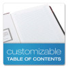 Log Book, List-Management Format With Medium/College Ruling, Black/Red Cover, (150) 10.13 x 7.78 Sheets