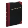 Laboratory Notebook, Data/Lab-Record Format, Black/Red Cover, (300) 10.38 x 8.13 Sheets