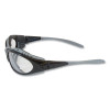 Optical Fuselage Hybrid Safety Glasses/Goggles, Black/Gray Full Frame, Clear Dual Lens