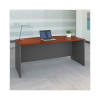 Series C Collection Bow Front Desk, 71.13" X 36.13" X 29.88", Hansen Cherry/Graphite Gray
