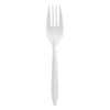 Mediumweight Polypropylene Cutlery, Fork, Plastic, White, 1,000/Carton