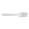 Mediumweight Polypropylene Cutlery, Fork, Plastic, White, 1,000/Carton