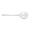 Mediumweight Polypropylene Cutlery, Soup Spoon, Plastic, White, 1,000/Carton