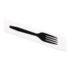 Dispens-a-Fork, Individually Wrapped, Mediumweight Fork, Plastic, Black, 100/Box