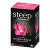 Steep Tea, Rooibos Hibiscus Herbal Tea, 0.08 Oz Tea Bag, 20/Box