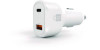 Pd Car Charger, 60 W, Two 2 A Ports, White