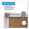 Earth Cork Board, 24" x 18", Tan Surface, Satin Aluminum Frame