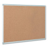Earth Cork Board, 24" x 18", Tan Surface, Satin Aluminum Frame