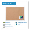 Earth Cork Board, 36" x 24", Tan Surface, Satin Aluminum Frame