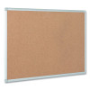 Earth Cork Board, 36" x 24", Tan Surface, Satin Aluminum Frame