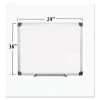 Porcelain Value Dry Erase Board, 24" x 36", White Surface, Satin Aluminum Frame