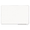 Gridded Magnetic Porcelain Dry Erase Project Planning Board, 1" x 2" Cell, 72" x 48", White Surface, Satin Aluminum Frame